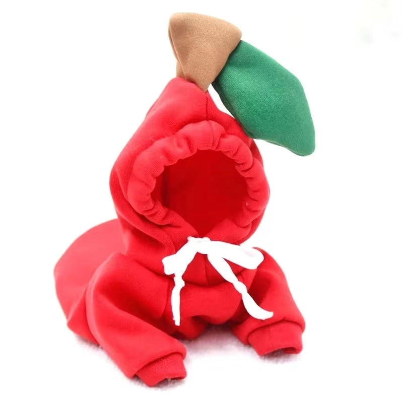 Cute Fruit Dog Clothes for Small Dogs Hoodies Warm Fleece Pet Clothing Puppy Cat Costume Coat for French Chihuahua Jacket Suit